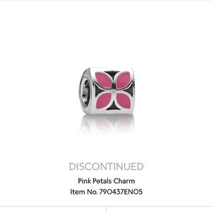 Pandora pink petals Charm